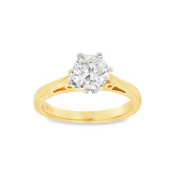 Pre Owned 18ct Diamond Solitaire Ring ZV20